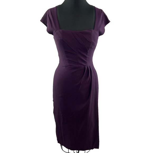 Stop Staring Dresses & Skirts - STOP STARING Purple Plum Pinup Wiggle Bodycon SLIMMING SEXY Dress S Small